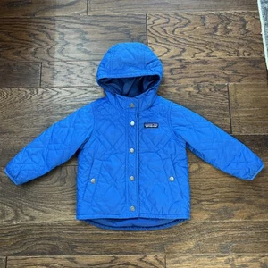 Patagonia Coat Toddler 2T Blue Quilted Lightweight Reversible - Picture 1 of 8