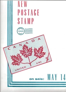 Canada post office new issue poster 1964 Maple leaf, scott 417 [288 - Picture 1 of 1