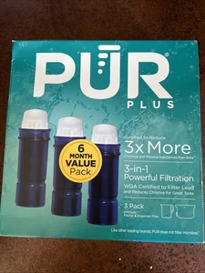 Pur Plus PPF951K Replacement Pitcher Filter 3 Pack Genuine New Sealed - Picture 1 of 3