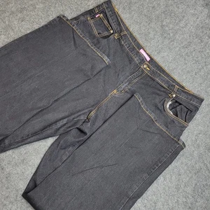 Women Within Jeans Womens 26T Plus Black Natural Fit Streetwear Rodeo Wide Leg - Picture 1 of 11