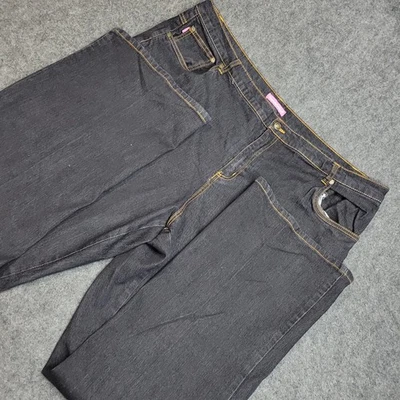 Women Within Jeans Womens 26T Plus Black Natural Fit Streetwear Rodeo Wide Leg - Image 1 of 4