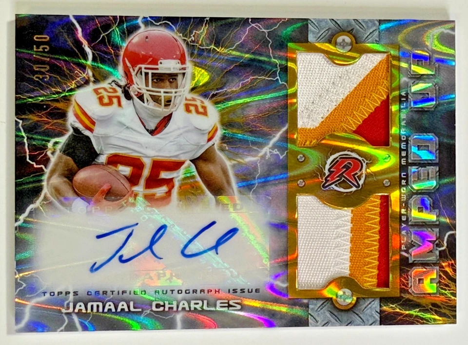 2024 Topps Composite JAMALL CHARLES dual patch auto #30/50! - Chiefs - Image 1 of 1