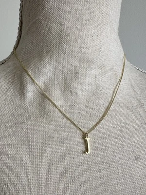 Collar Argento Vivo Inicial “J” - Plata de Ley Chapado en Oro 18K, Ajustable Foto 1 de 4