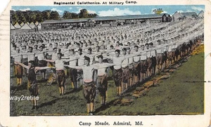 AK Militärlager Meade "Regiment Calisthenics" Admiral Maryland 1917 - Bild 1 von 2