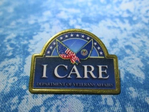 "I CARE" Department of Veterans Affairs Lapel Hat Pin - Made in USA - / 6B - Picture 1 of 4