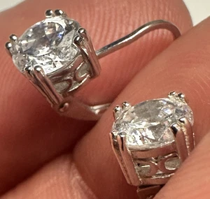 Orecchini pendenti Silpada argento sterling 925 zirconi leva posteriore - Foto 1 di 8