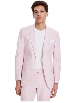 Tommy Hilfiger Para Hombres Traje Chaqueta Blazer 42 R Rosa Sólido Elástico Foto 1 de 2