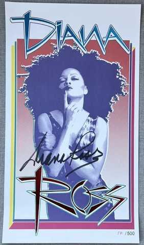 The Supremes Diana Ross Signed In Person Limited Edition Poster - Authentic Cover