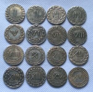 Ancient Roman Coins, Caligula Coins, Erotic Coins, Brothel Coins - 16 Pcs Coins
