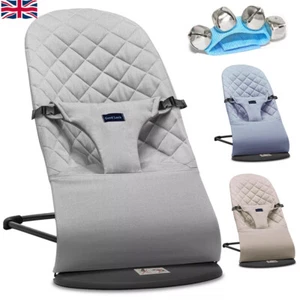 Newborn Baby Bouncer Balance Soft Durable Infant Chair Rocking Seat Foldable UK - Picture 1 of 20