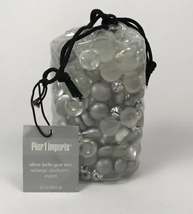 Pier 1 Imports Silver Bells Gem Mix 22 Oz Christmas Winter Wonderland Gray Clear - Picture 1 of 4