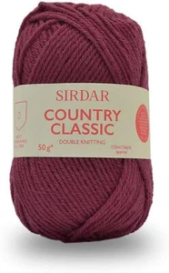 Sirdar País Clásico Punto Doble 50g Ovillo de Lana - 858 Borgoña - Imagen 1 de 1