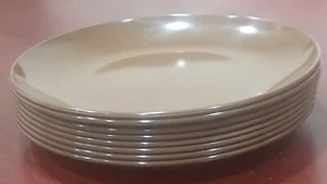 Dessert Bread Plates Texas Ware 6" Brown Melamine Melmac A-7 PMC Set of 8 - Picture 1 of 7