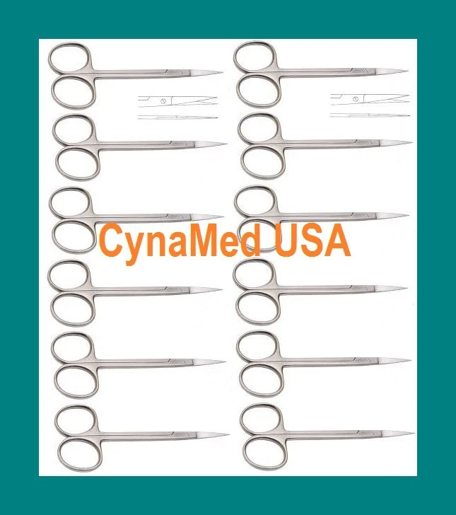  13 tijeras de iris 4,5" punta recta instrumentos dentales quirúrgicos  Foto 1 de 1