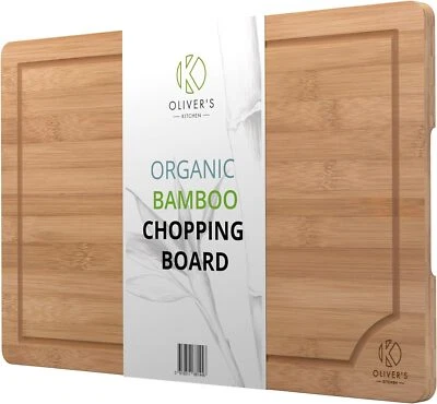 Thick Bamboo Chopping Board - Extra Large - Premium Bamboo. Olivers Kitchen - Image 1 of 4