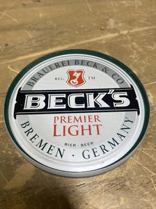 Beck's Premier Light Medallion Badge 3" Beer Tap Faucet Tower SB1042-C5 - Picture 1 of 1