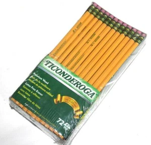 Dixon Ticonderoga 72ct HB No. 2 lápices borradores de madera premium sin látex - Imagen 1 de 2