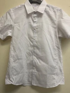 M&S School Boys Shirts Kids Short Sleeves Shirt Size 13-14 Years - Picture 1 of 7