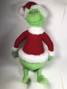 Hallmark Dr Seuss The Grinch Plush Green Red Santa 16” 1998 Vintage Christmas  - Picture 1 of 12