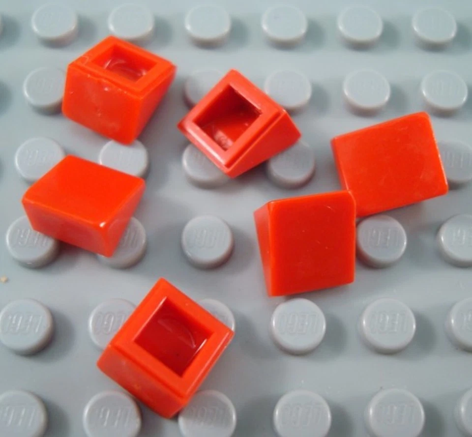LEGO Lot of 6 Red 1x1x2/3 Mini Slope Pieces - Image 1 of 1