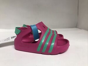 Adidas Originals Adilette Play I Sandals Pink/Solmint Toddler Size 5.5