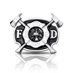 Fire Department Logo Metal Car Emblem - Hood Badge Patch for Fire Engine Durable - Picture 1 of 5