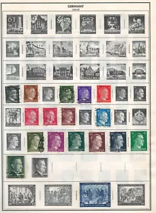 Estampillas usadas muy finas de ALEMANIA 1938-1948 con bisagras en la lista: 2 lados - Imagen 1 de 2