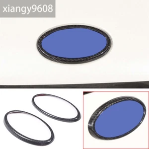2×Carbon Fiber Front Rear Car Logo Decorative Ring Trim For Subaru BRZ 2022-23 - Picture 1 of 10
