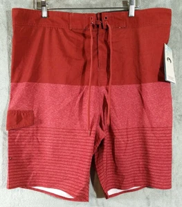 Neu Stillwater Supply Co Boardshorts Herren 40 meliert rot gestreift Strand Schwimmen - Bild 1 von 6