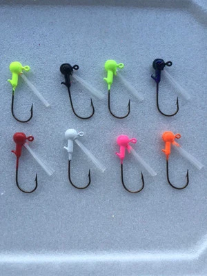 EAGLE CLAW 10 Pack 1/24 Weedless Painted Crappie Jigs