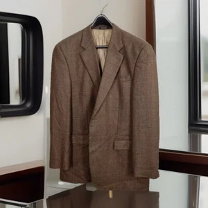 Ralph Lauren Jacket 46XL Brown Luxury LAMBS WOOL Flap Pockets Sports Coat Blazer - Picture 1 of 8