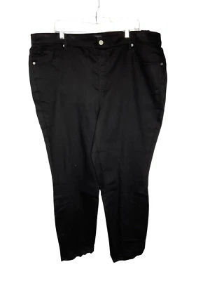 Susan Graver Jeans Stretch Denim Pull-On Skinny A517777 Black Size 24W NEW - Image 1 of 4