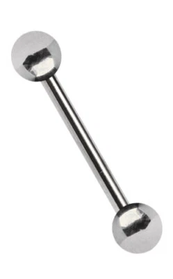 Titan Intim Piercing Gioiello Stab Barbell 1,2Mm Hantel Con 2 Sfere Di Chiusura - Immagine 1 di 2