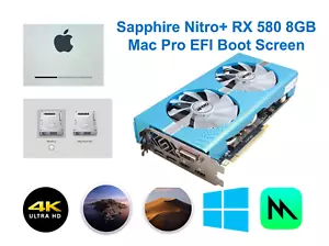 Sapphire Nitro+ SE RX 580 8GB Mac Pro EFI boot screen Metal 4K Mojave Monterey - Picture 1 of 3