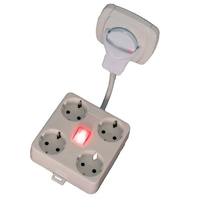 Steckdose Kurz Gutstecker 4er   Mehrfachsteckdose Multistecker Möbel hinter - Bild 1 von 4