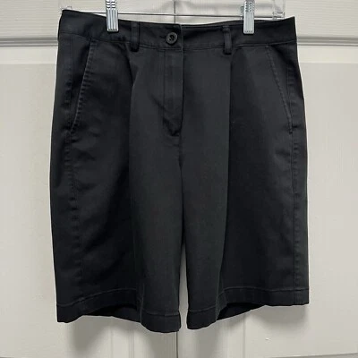 L.L. Bermudas chinas largas negras Bean para mujer talla 6 regular plisado Resort Foto 1 de 4