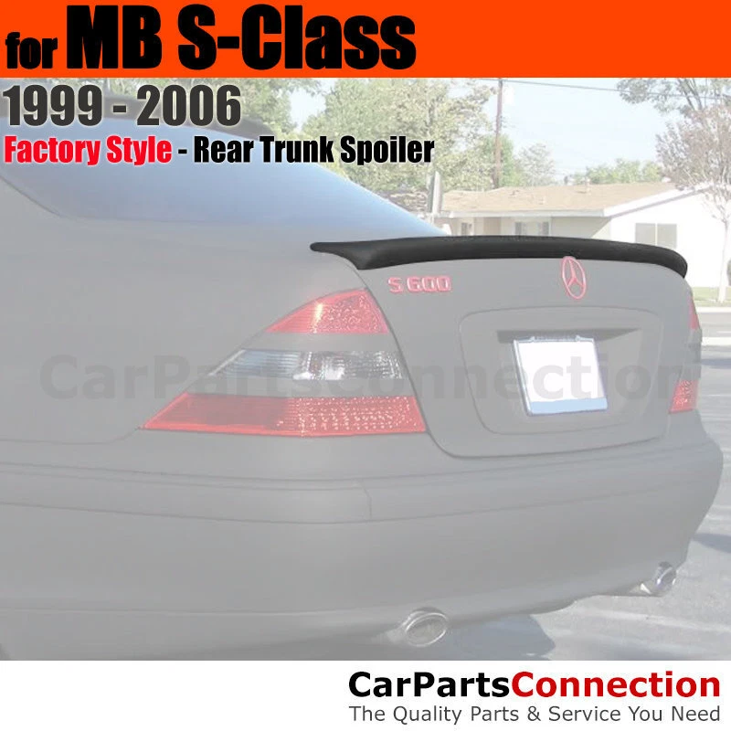Alerón trasero pintado para Mercedes Benz Clase S 99-06 sin taladro 040 NEGRO Foto 1 de 1