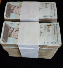 2000 Pcs X Venezuela 1 Million (1,000,000) Bolivares- Circulated Banknote Bricks