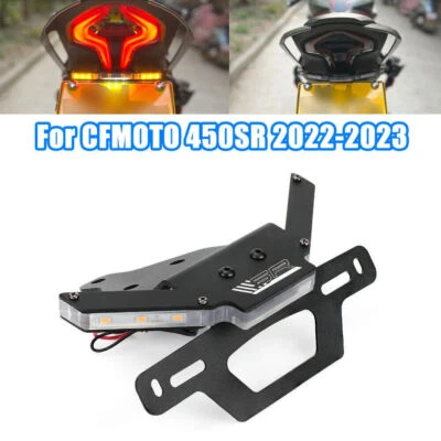 Rear Tail Tidy License Plate Holder LED Signal Light For CFMOTO 450SR 2022-2023 Foto 1 de 4