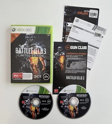 Battlefield 3 Limited Edition (XBOX 360 - 2 Disc) Microsoft PAL Video Game CIB - Image 1 of 4