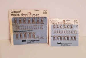 Vintage Clinton hooks , eyes & loops clasps sizes 0 & 3 - Picture 1 of 4