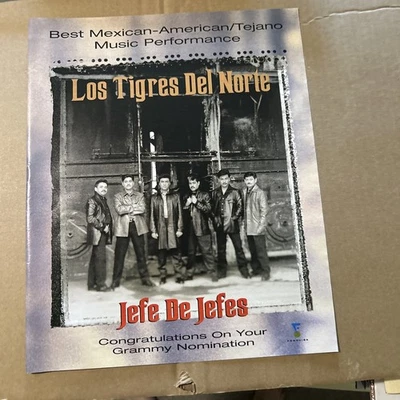 Original 13 By 11” Los Tigres Del Norte Jefe De Jefes 1997 Album Ad FLYER-a - Image 1 of 2