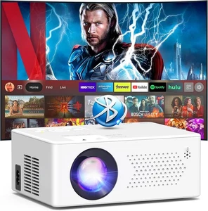 2025 Upgraded Android TV OS Smart Projector 13000L Full HD 1080P/4K Supported - Picture 1 of 9