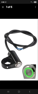 7/8" (22mm) 16A Motorcycle Push Button Switch Self Return - Bild 1 von 6