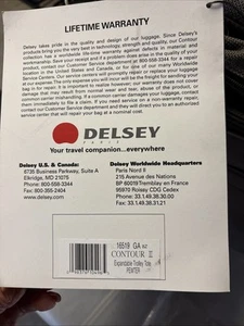 Delsey Expandable Trolley Tote #16519 GA Contour II Pewter - Picture 1 of 10