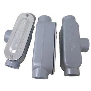 3 nuevos cuerpos de conducto de aluminio tipo T Emerson Industrial 3/4" E121488 con cubiertas - Imagen 1 de 6