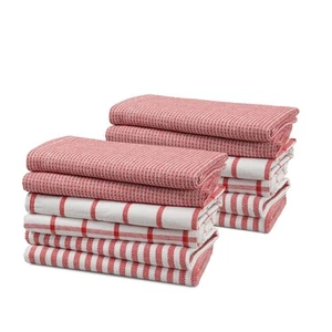 Kitchen Towels Set of 12-100% Cotton, Quick-Drying 18” x 28” Absorbent Dish &... - Picture 1 of 7