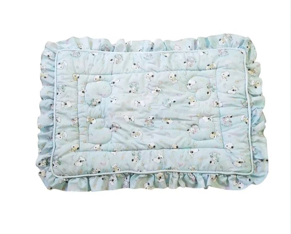 Винтажная кроватка Lambs & Ivy My Baby Snoopy с оборками стеганое одеяло Blue Moon Stars Hearts  - Изображение 1 из 4