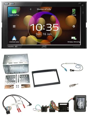 JVC DAB Lenkrad 2DIN Bluetooth USB Autoradio für Citroen Berlingo 08-18 PDC hint - Bild 1 von 4