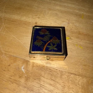 Vintage Metal Trinket Box - Ornate Floral Design - 2" - Picture 1 of 4